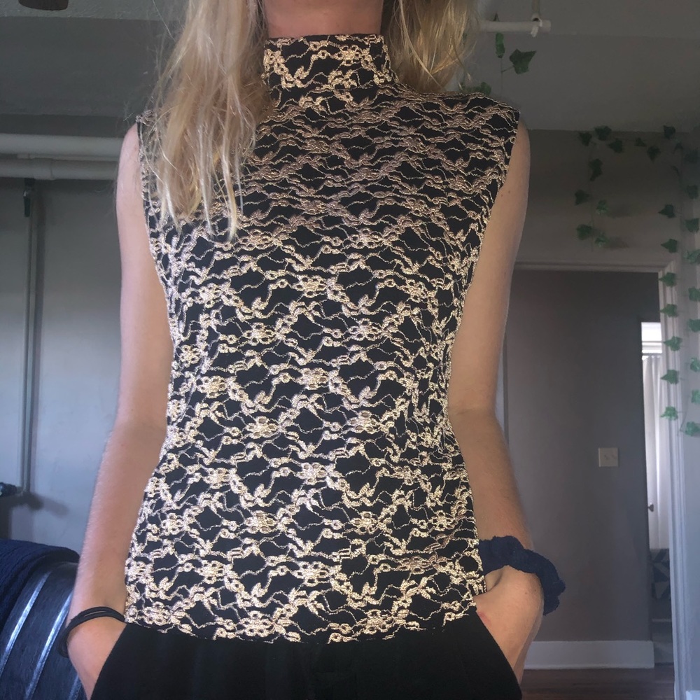 Mock neck tank top
